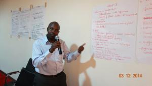 AEE Rwanda CEO sharing at CSO meeting