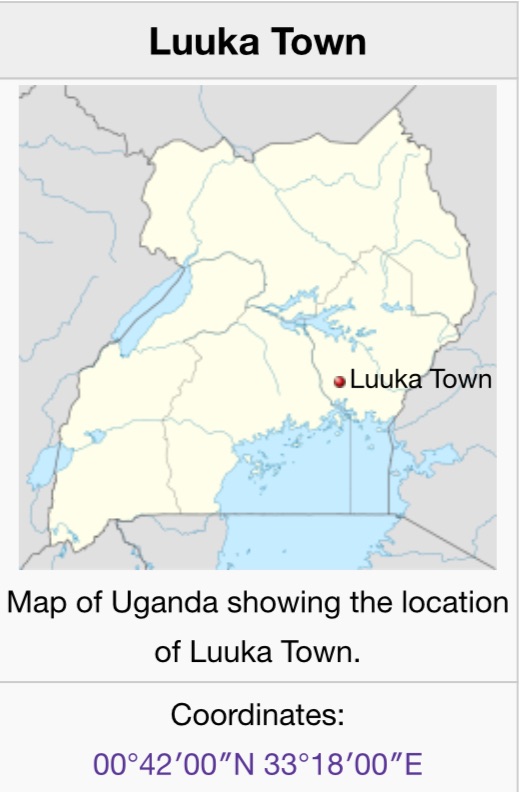 Location of Luuka district